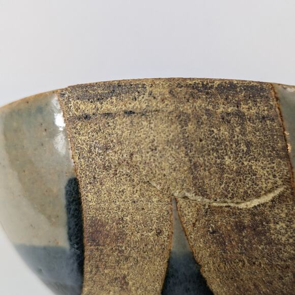 Hand-Turned Bowl Signed Studio Pottery Fine Art Ceramic 1 of 7 REPAIRED Decor - Picture 13 of 16